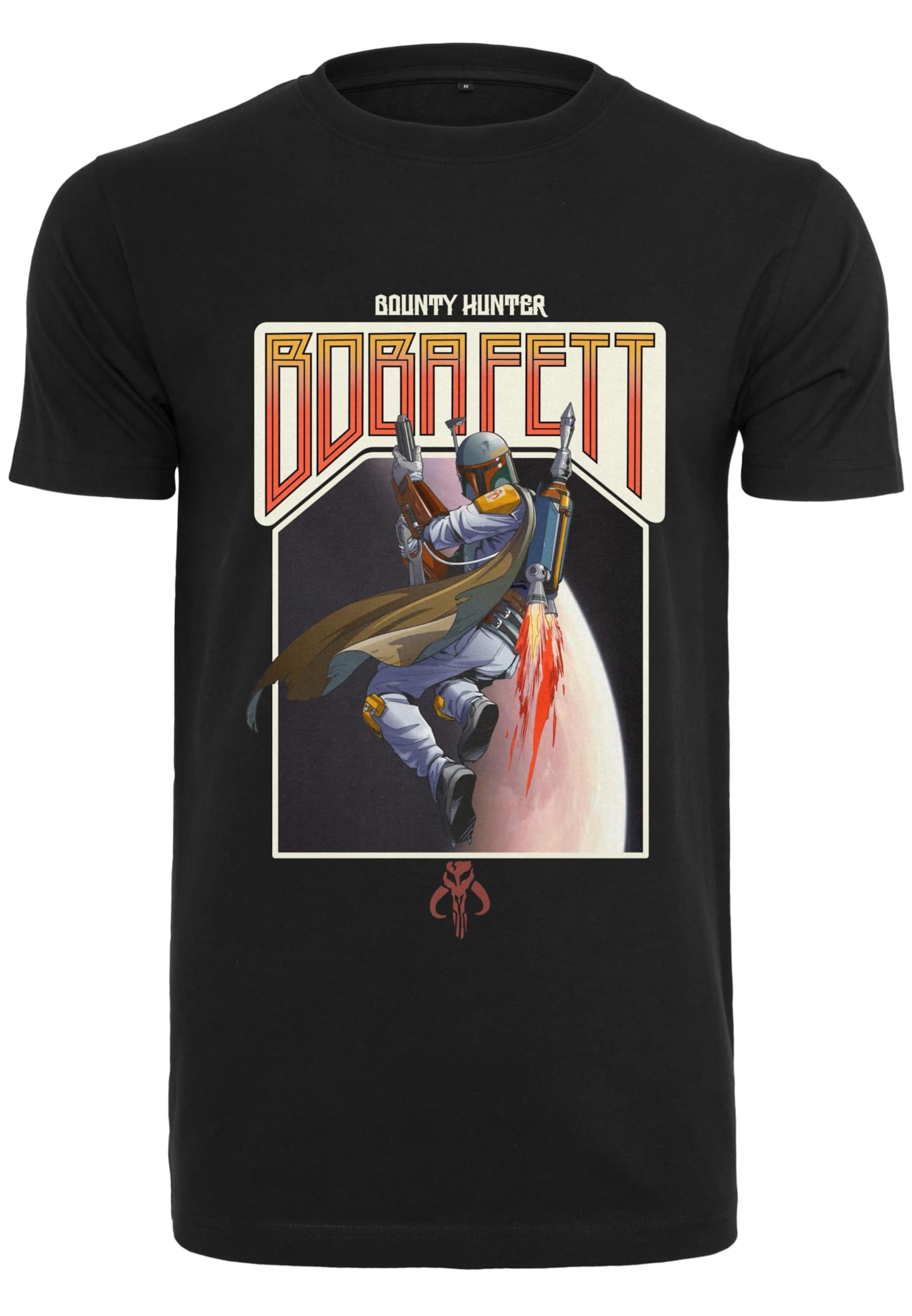 Merchcode Shirt 'Boba Fett' in Zwart: voorkant