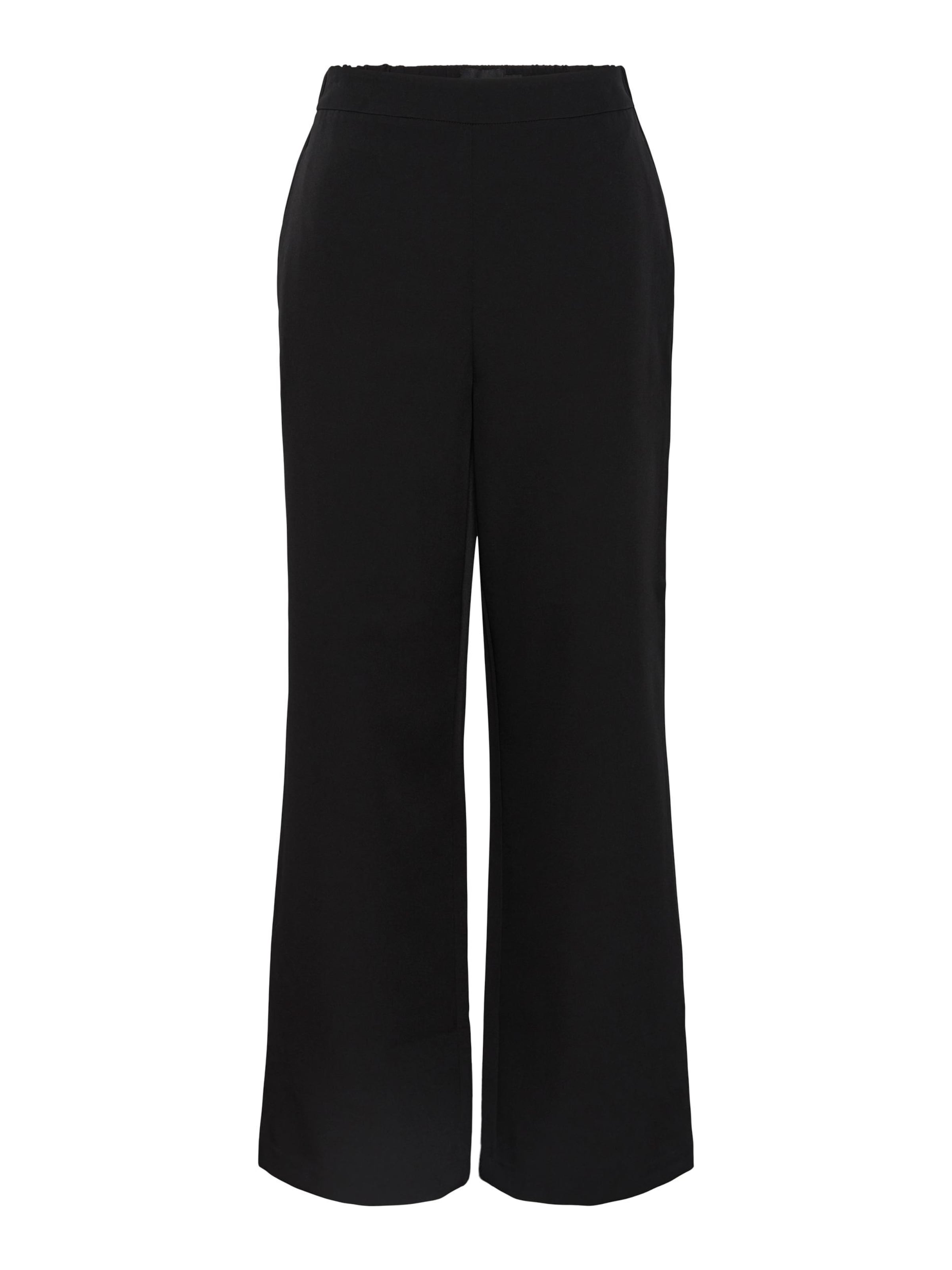 PIECES - Pierna ancha Pantalón 'BOZZY' en negro: frente