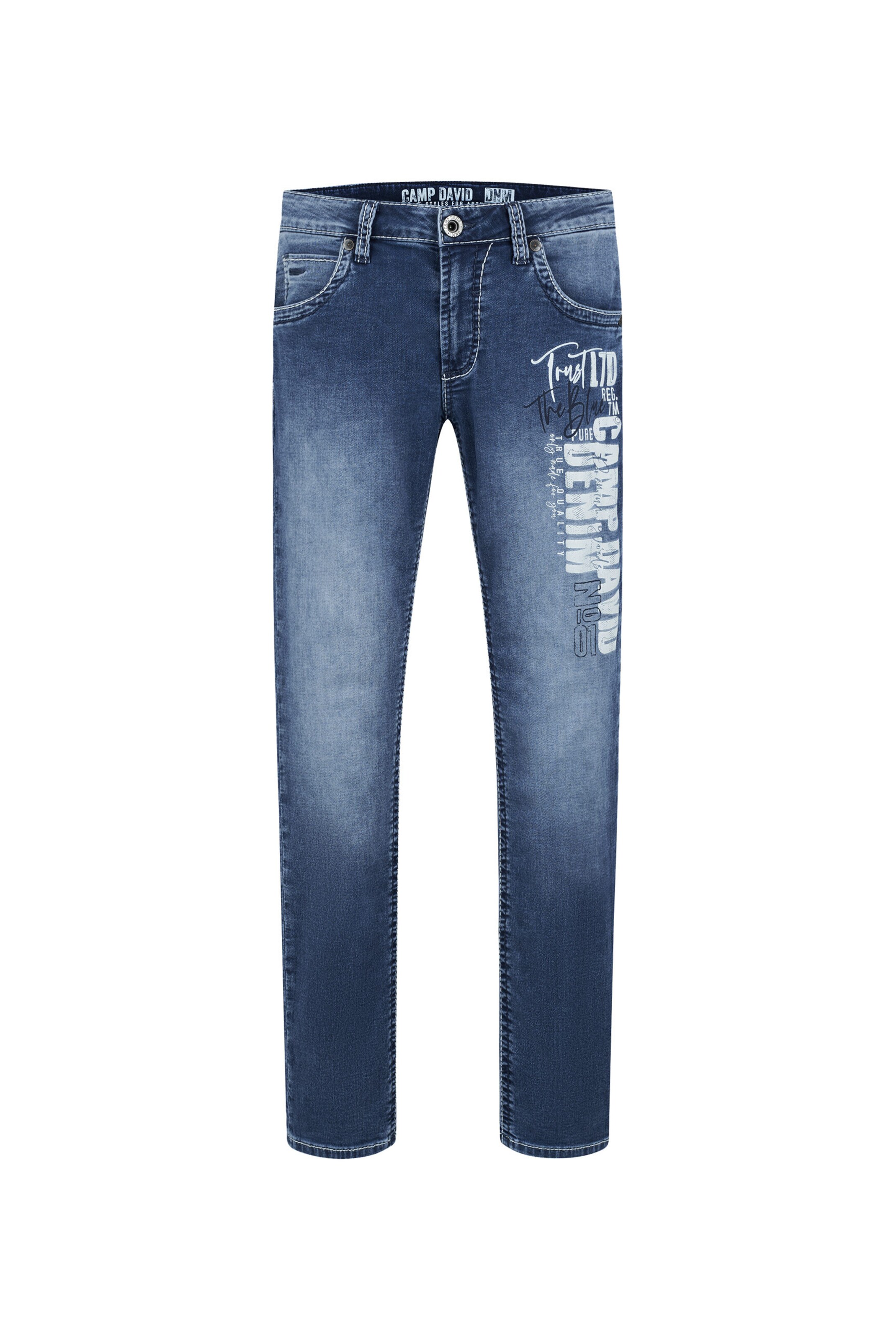 CAMP DAVID Regular Jeans in Blue: front
