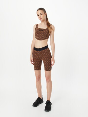 GUESS Skinny Sporthose 'AGGIE' in Braun
