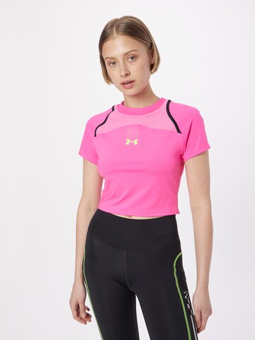 UNDER ARMOUR Functioneel shirt 'Run Anywhere' in Roze: voorkant