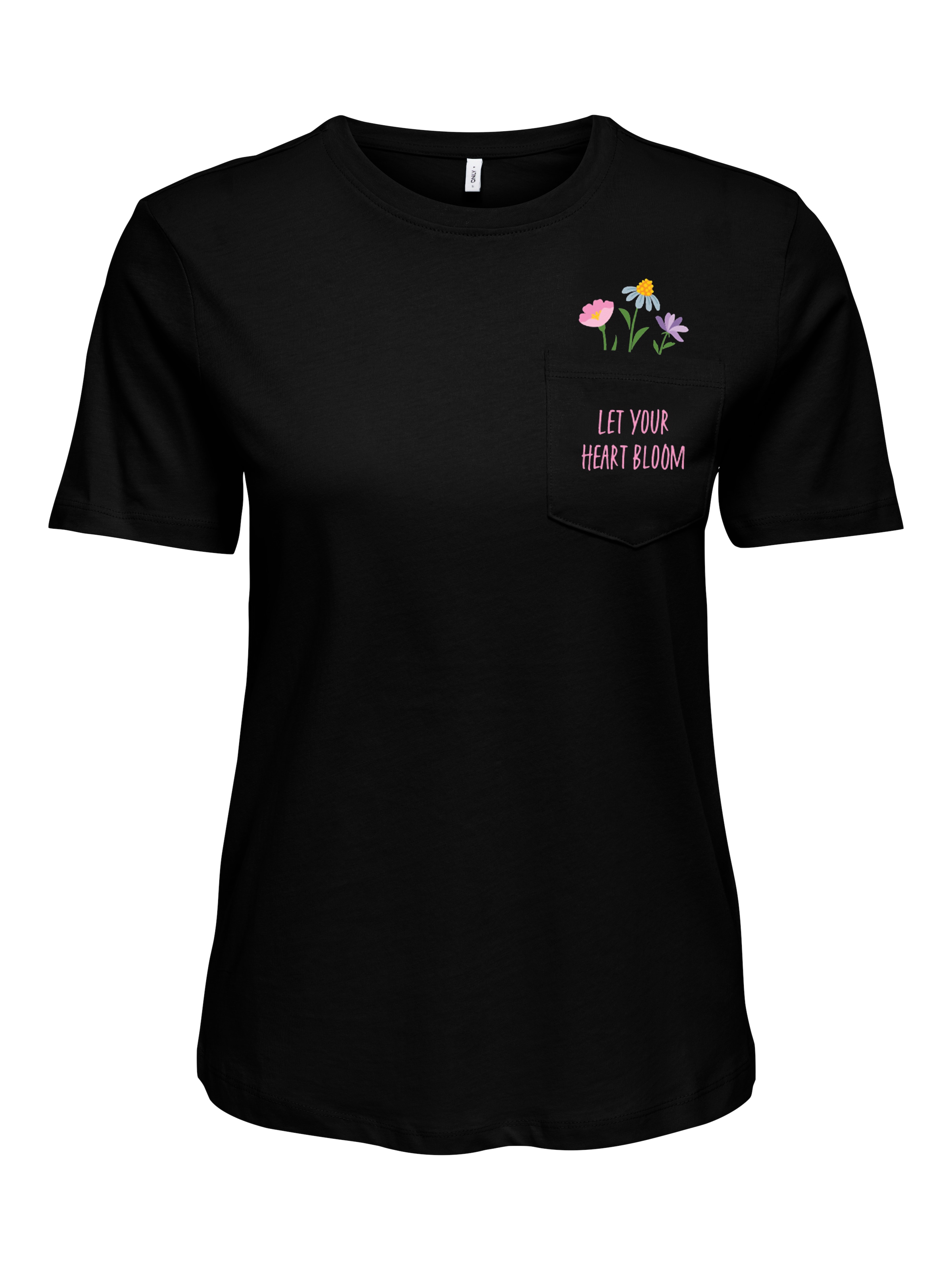 ONLY Koszulka 'ONLPOLLY' w kolorze jasnoniebieski / żółty / różowy / czarnym, Podgląd produktu