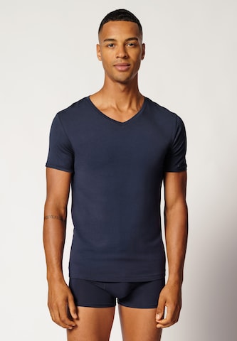 T-Shirt Skiny en bleu : devant