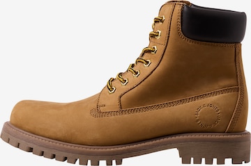 JACK & JONES - Botas con cordones 'JFWMONTANA' en amarillo: frente