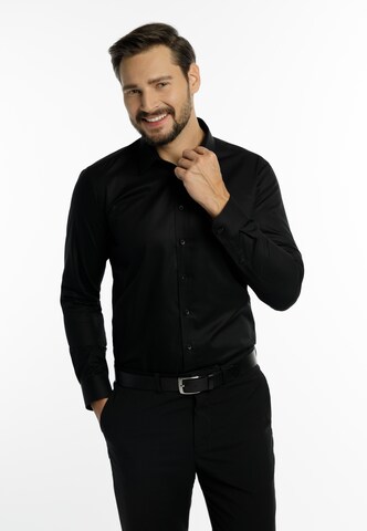 Coupe regular Chemise DreiMaster Klassik en noir : devant