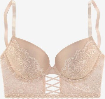 LASCANA Push-up BH in Beige: voorkant