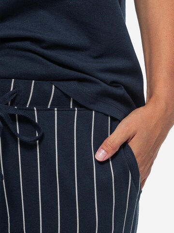 SCHIESSER Pyjama 'Organic Cotton' in Blau