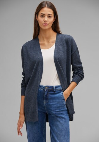 STREET ONE Knit Cardigan in Blue: front