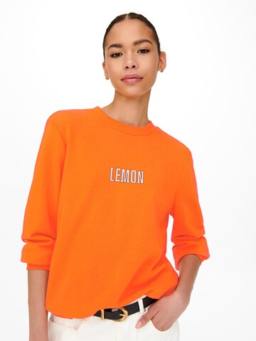 ONLY Sweatshirt 'GIANNA' in Orange