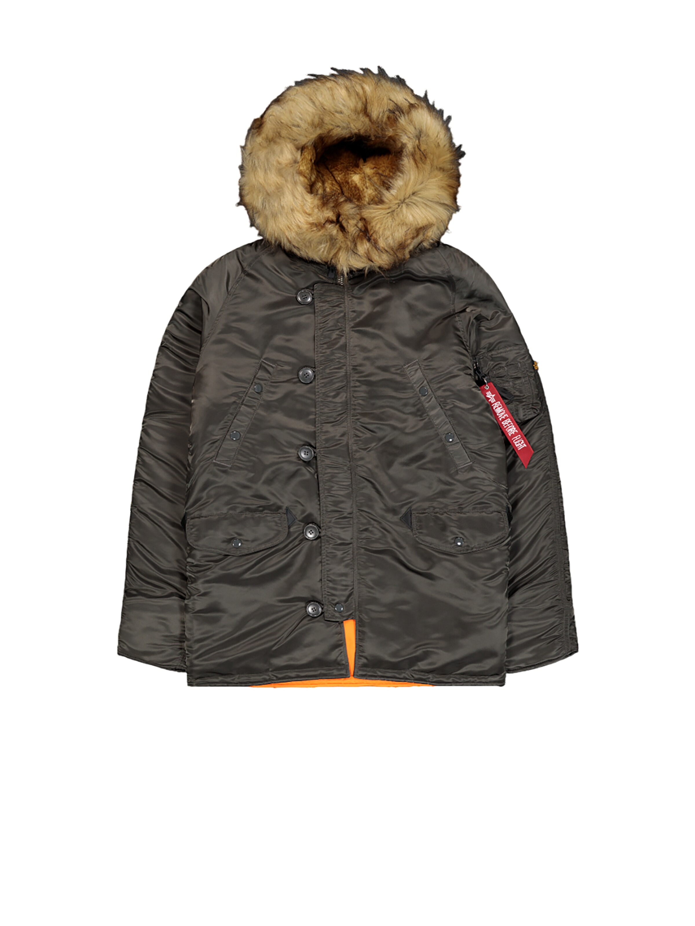 ALPHA INDUSTRIES Winter Jacket 'N3B VF 59' in Grey: front
