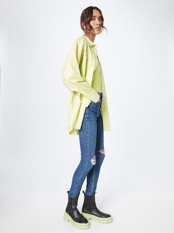 PIECES Skinny Jeans 'High Five' in Blau