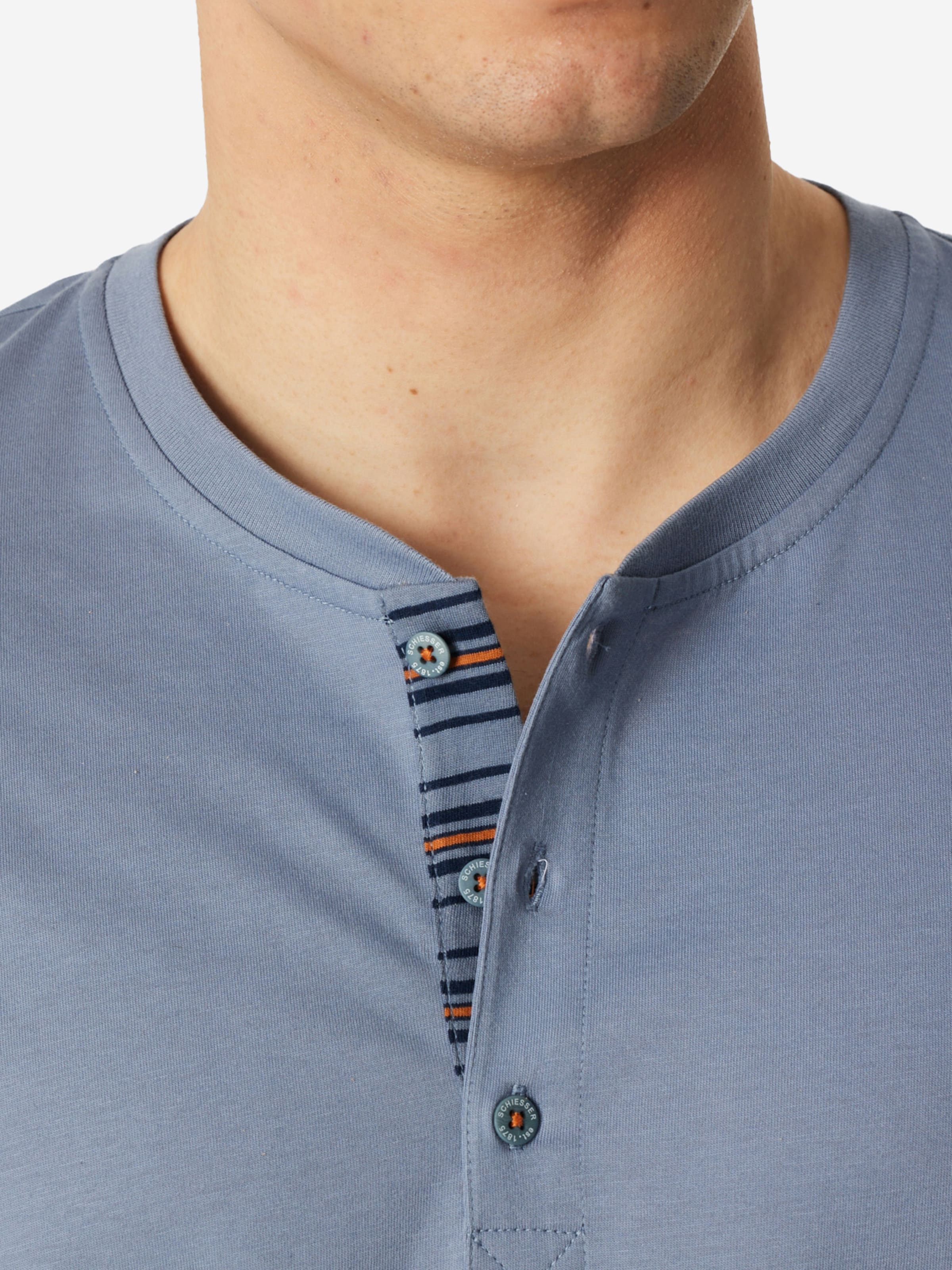 Pyjama court 'Casual Nightwear' SCHIESSER en bleu