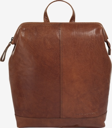Spikes & Sparrow Rucksack in Braun: Vorderseite