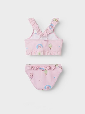 NAME IT Bralette Bikini 'NMFZELVA' in Pink