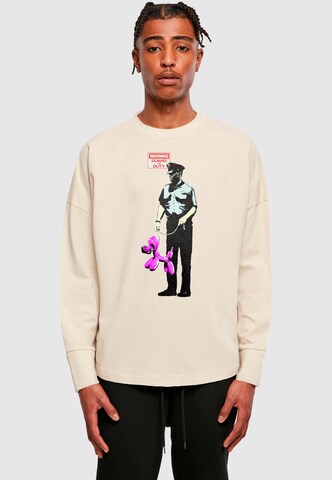 T-Shirt 'Brandalised - Pink Balloon Dog' Merchcode en beige : devant