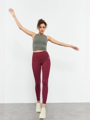 Tommy LifeSkinny Tajice 'Gamaschen' - crvena boja