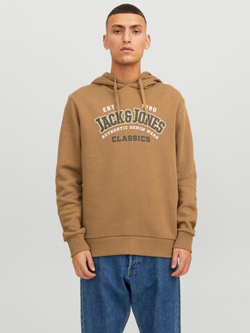 JACK & JONES Mikina – hnědá: přední strana