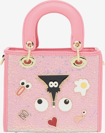 MYMO Handväska 'Pop Eyetheme' i rosa: framsida