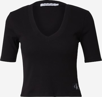 Calvin Klein Jeans - Camiseta en negro: frente