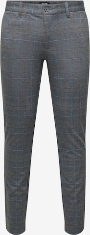 Coupe slim Pantalon chino Only & Sons en gris : devant