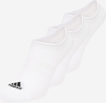 ADIDAS SPORTSWEAR Athletic Socks 'Thin And Light No-Show ' in White: front