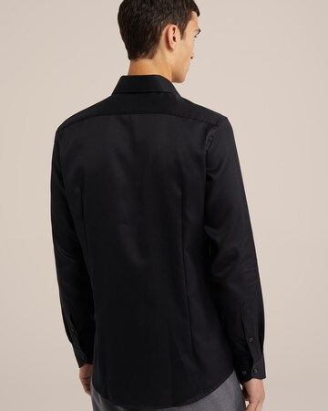 WE Fashion Slim fit Poslovna srajca | črna barva
