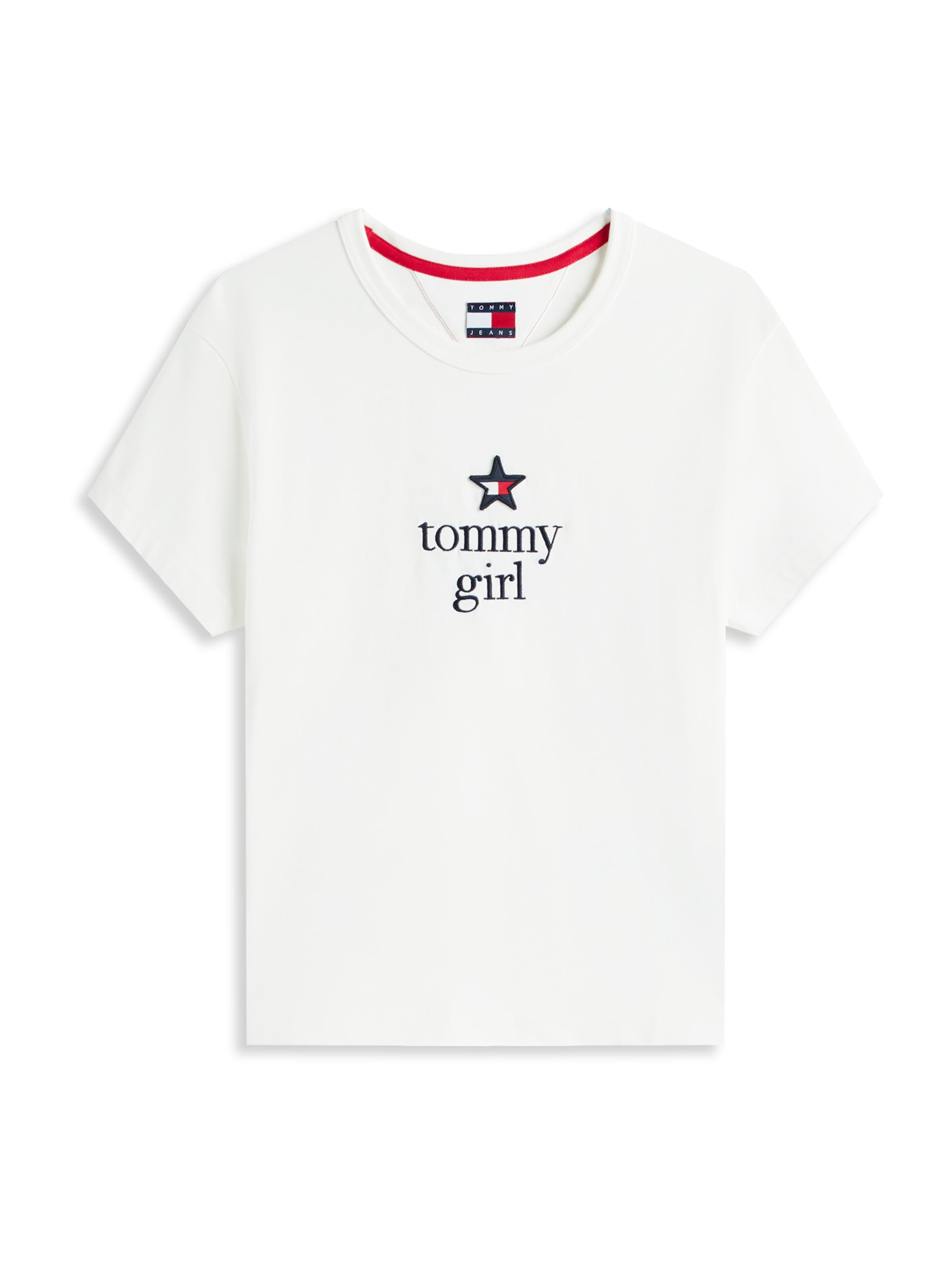 T-shirt Tommy Jeans en blanc : devant
