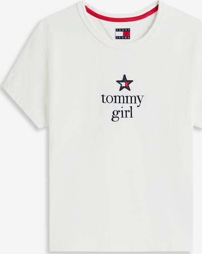 Marškinėliai iš Tommy Jeans, spalva – tamsiai mėlyna / balta, Prekių apžvalga