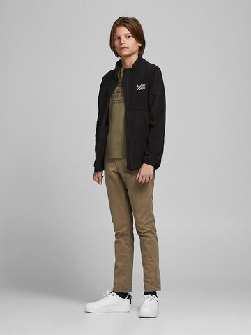 Jachetă  fleece 'Hype' de la Jack & Jones Junior pe negru