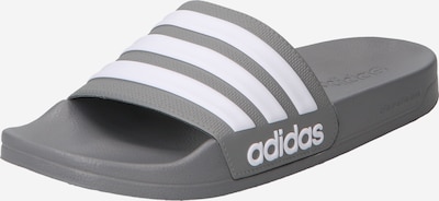 ADIDAS SPORTSWEAR Badeschuh 'Adilette' in dunkelgrau / weiß, Produktansicht