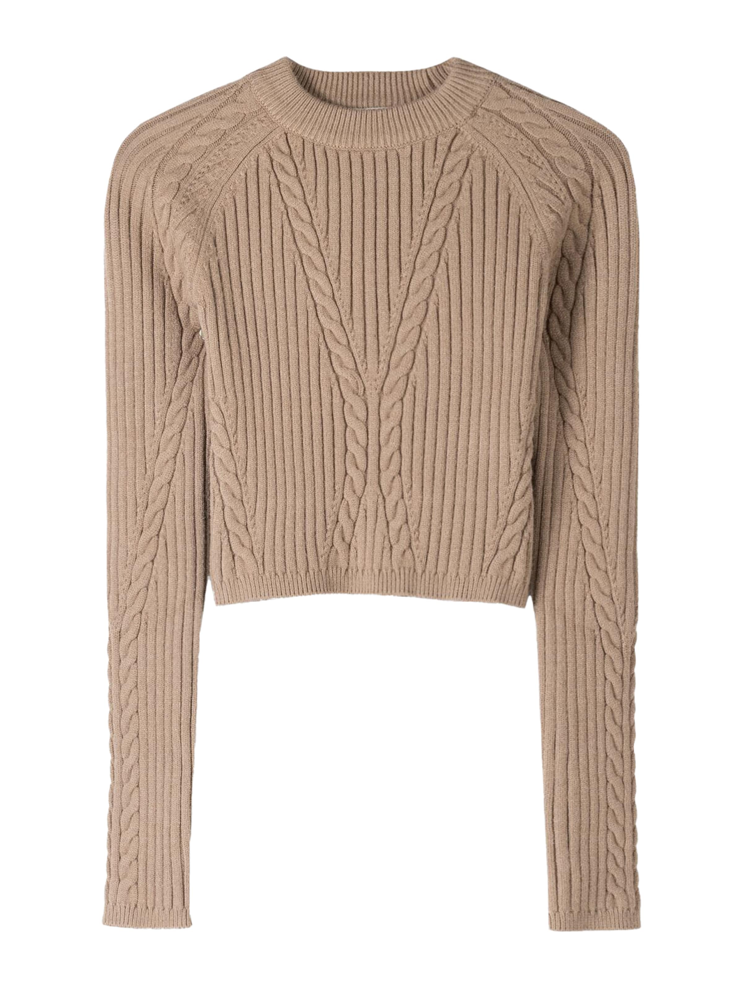 Bershka Sweater in Beige: front
