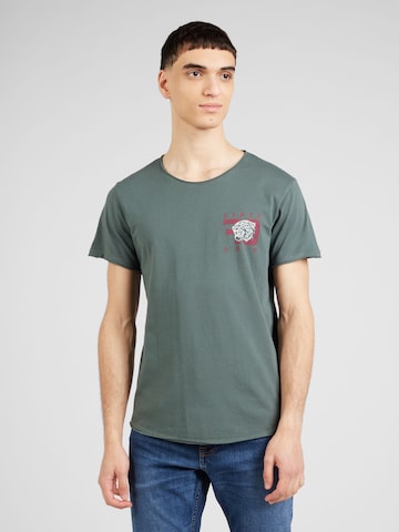 Key Largo Shirt 'MT STATE OF MIND' in Green: front