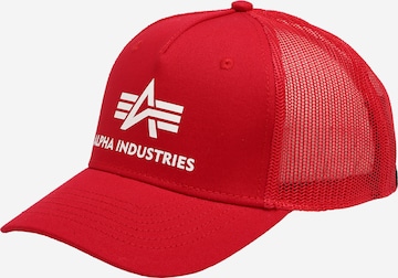 Cappello da baseball di ALPHA INDUSTRIES in rosso: frontale