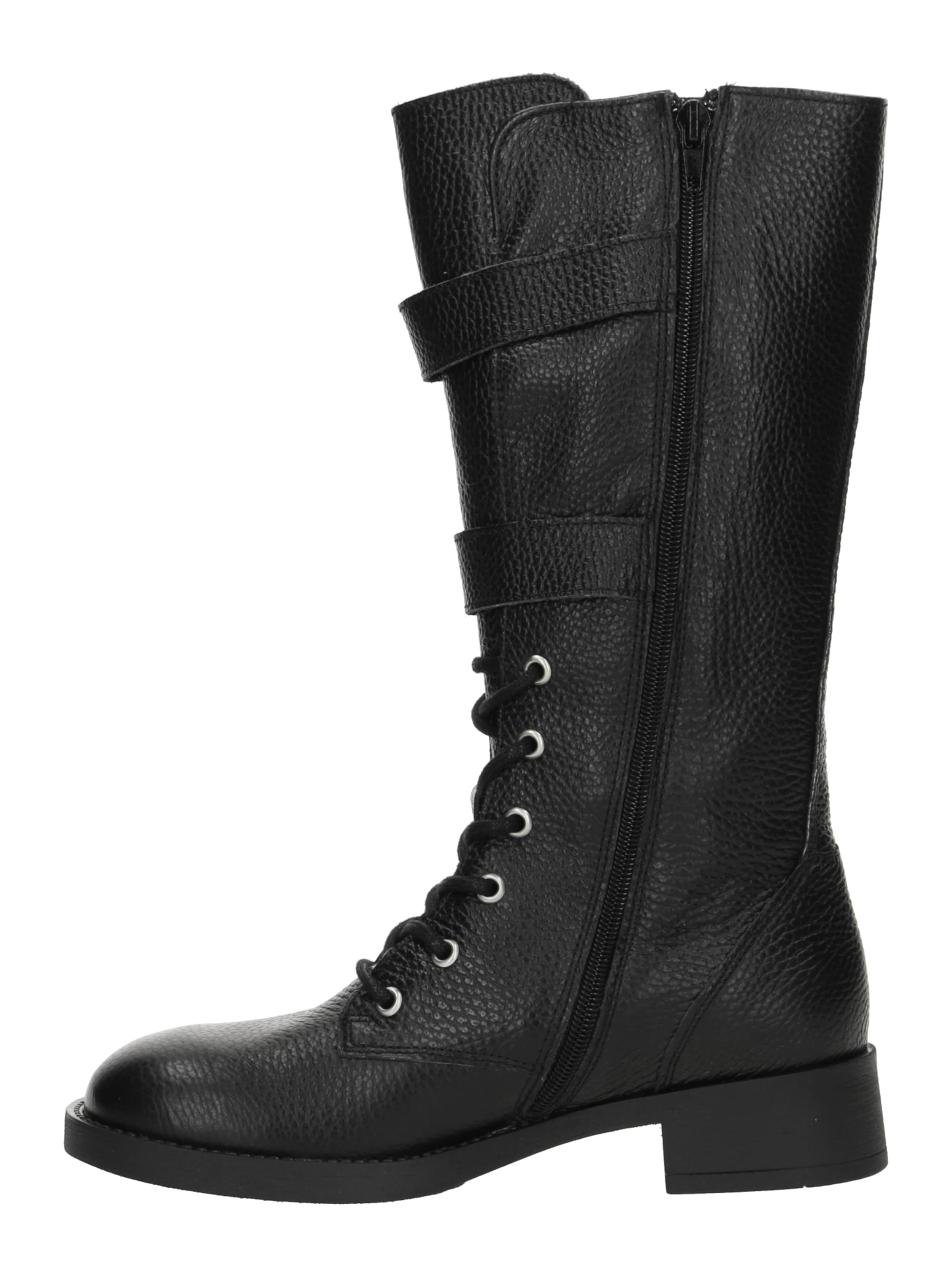 STEVE MADDEN Сапоги на шнуровке 'Zoey' в Черный: сбоку