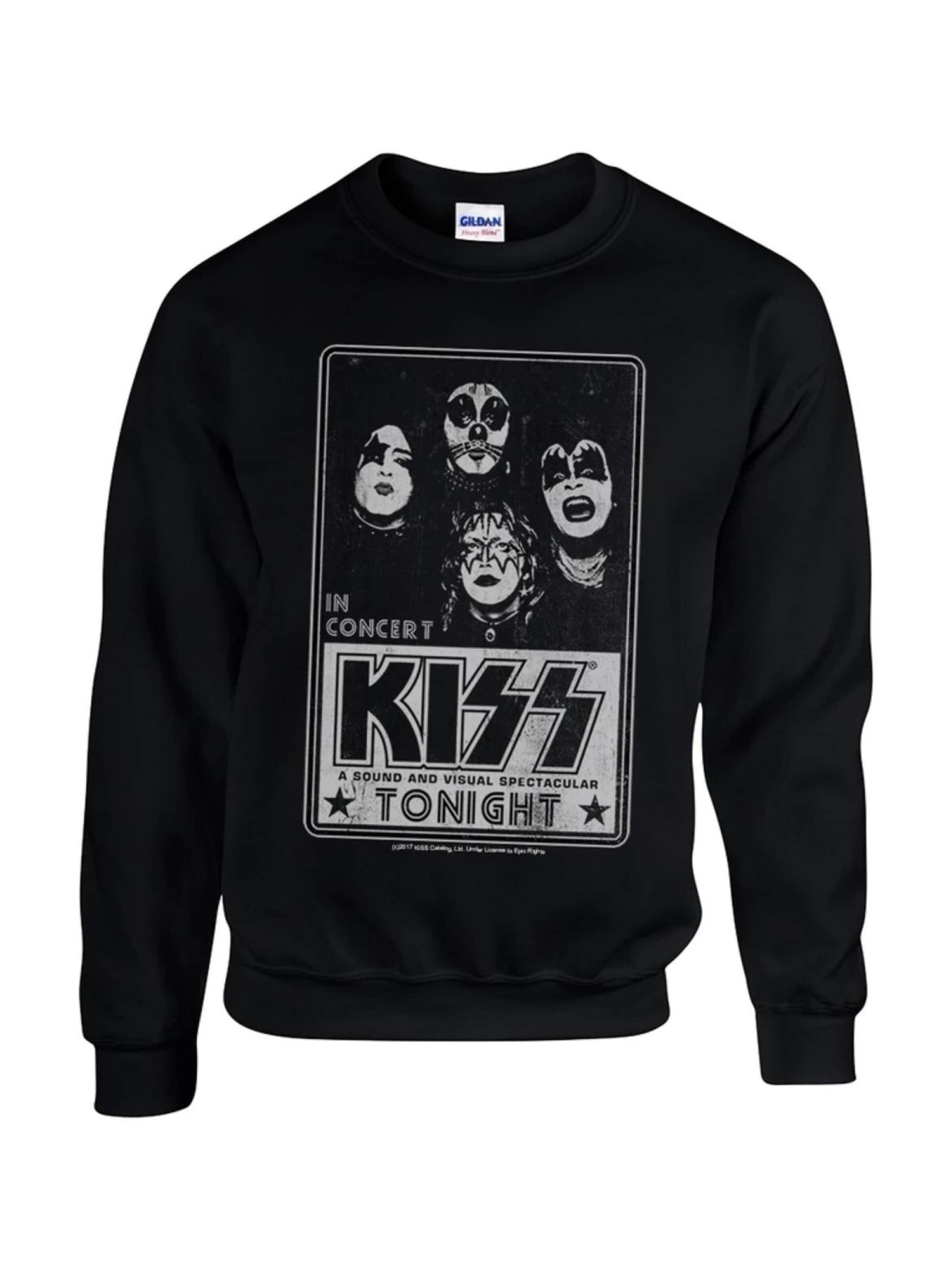 Sweat-shirt 'Kiss - Concert poster  Sweatshirt' Kiss en noir : devant