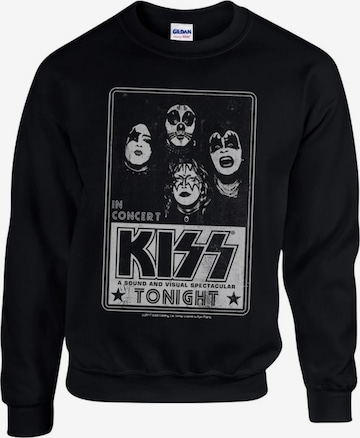 Sweat-shirt 'Kiss - Concert poster Sweatshirt' Kiss en noir : devant