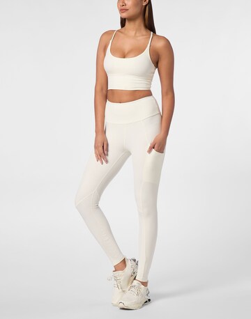 Plein Sport Skinny Leggings in Weiß