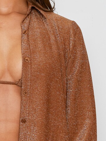 Moda Minx Bluse 'Lumiere' in Braun