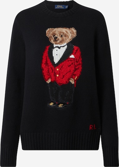 Pulover POLO RALPH LAUREN pe bej / maro / roșu / negru, Vizualizare produs
