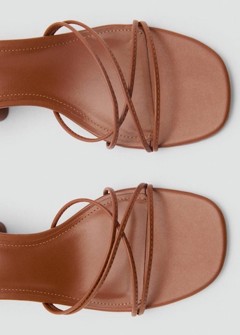 MANGO Strap Sandals 'Lana1' in Brown