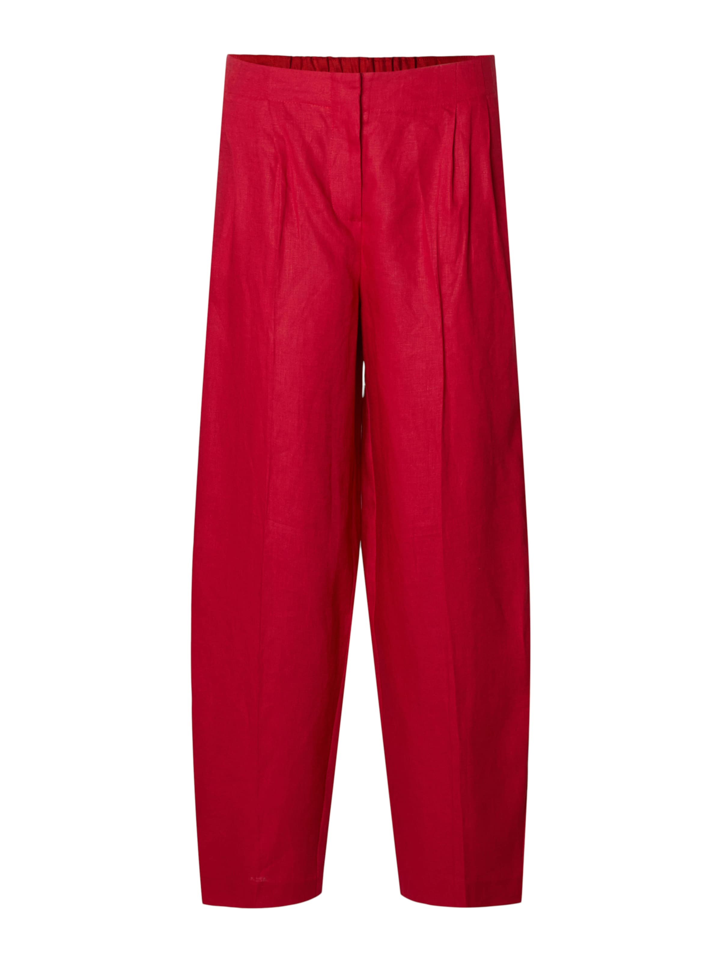 Loosefit Pantalon à pince 'SLFBARREL LIA' SELECTED en rouge : devant
