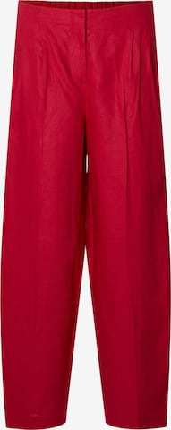 Loosefit Pantaloni con pieghe 'SLFBARREL LIA' di SELECTED in rosso: frontale