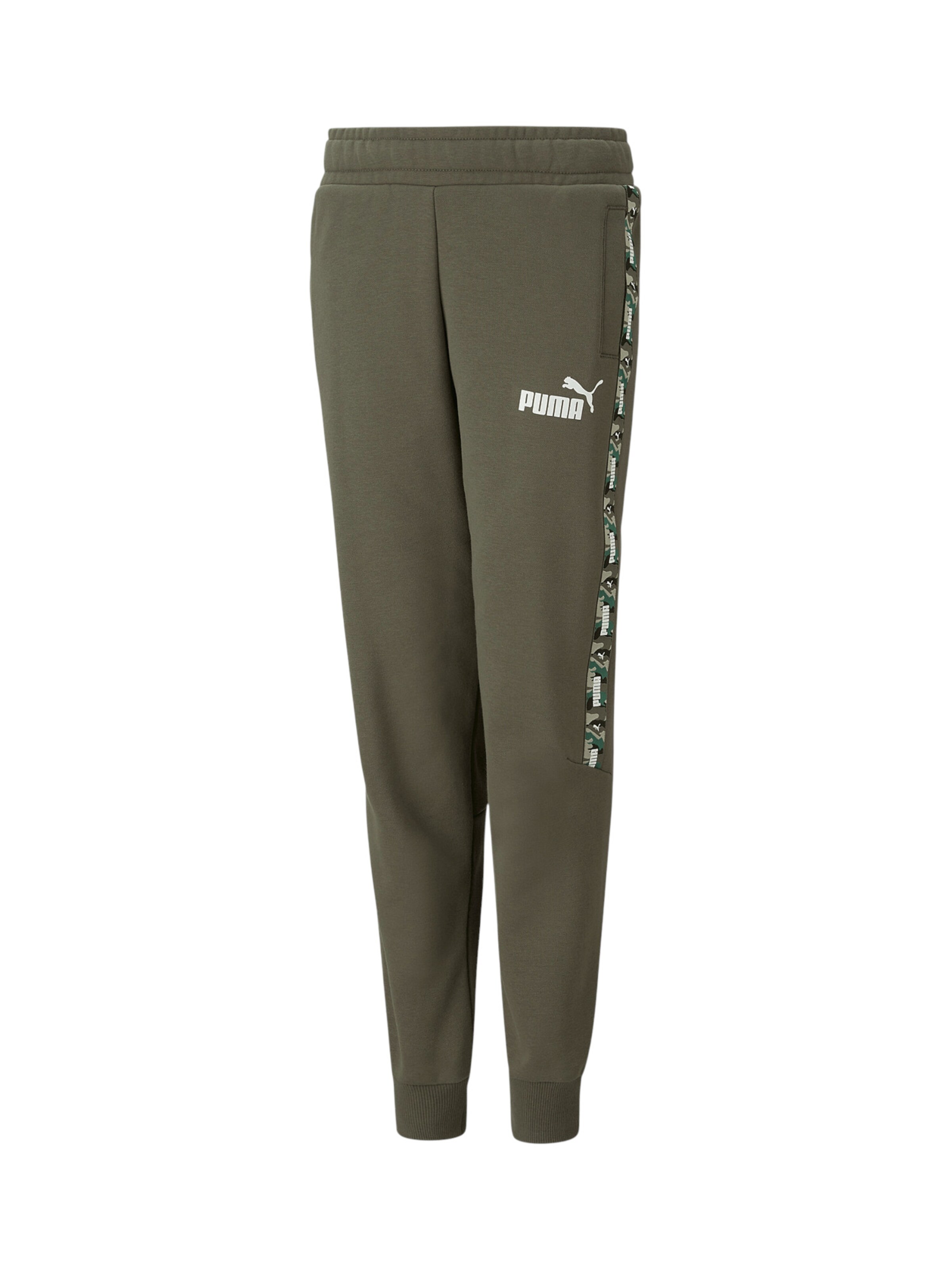 PUMA Tapered Sporthose 'Ess' in Grün: Vorderseite