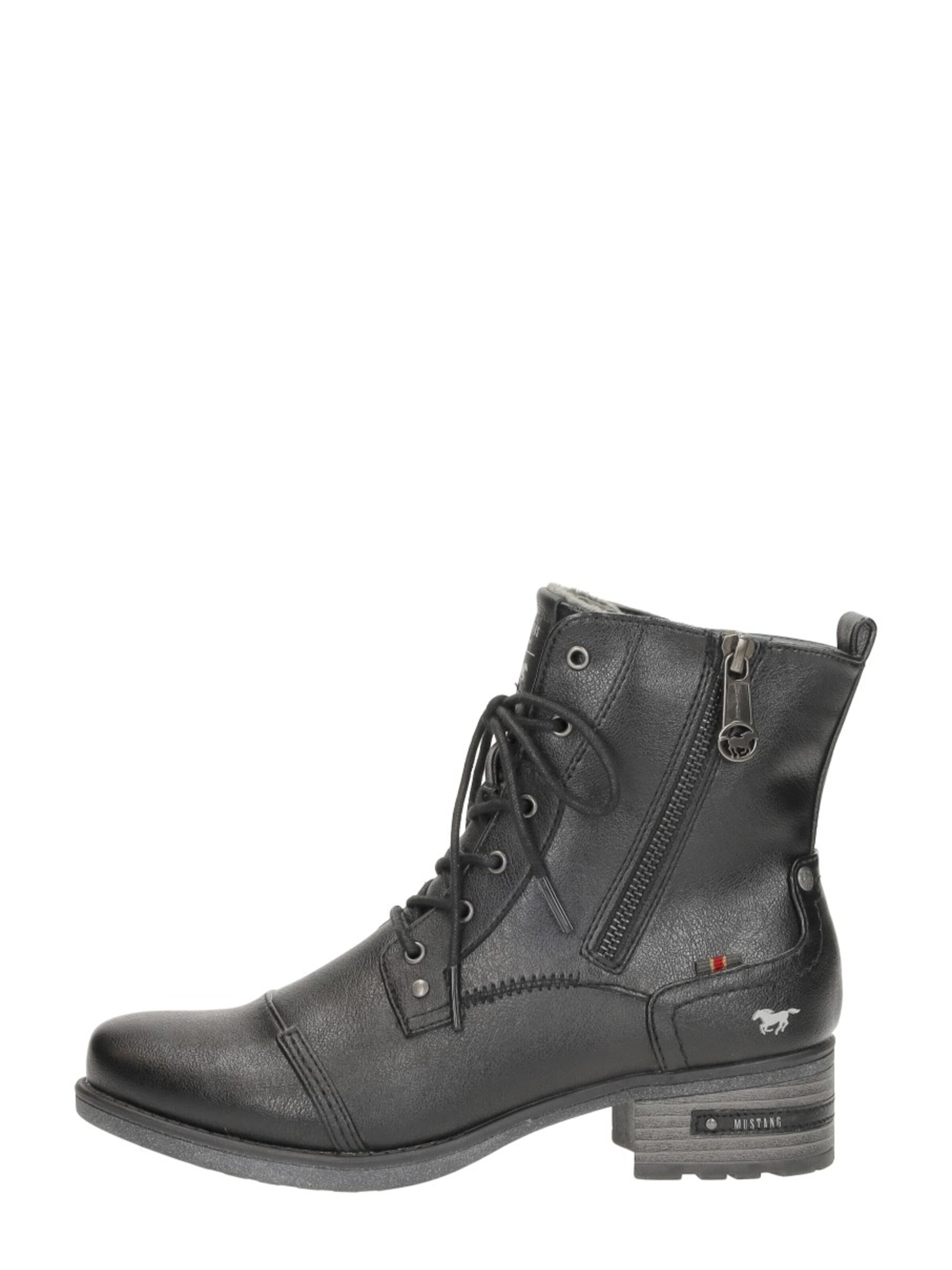 MUSTANG Lace-up shoe 'Veterschoenen Hoog' in Black: front