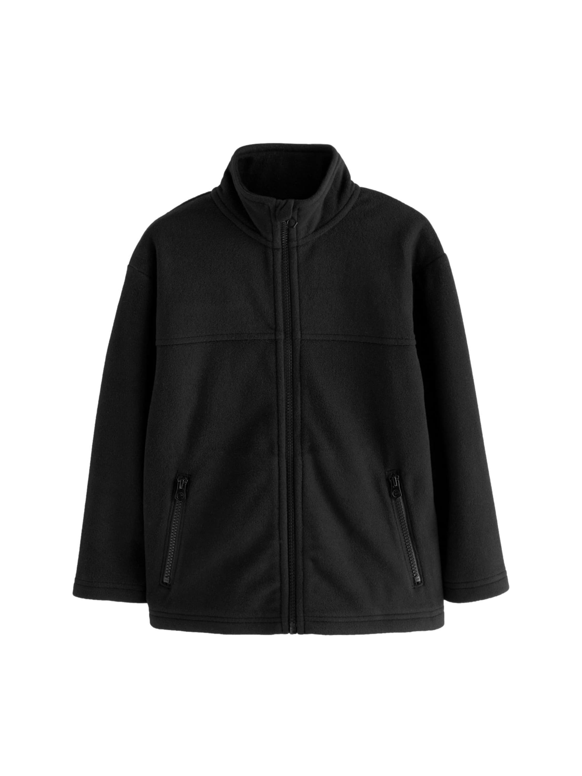 melns Next Flīsa jaka: no priekšpuses