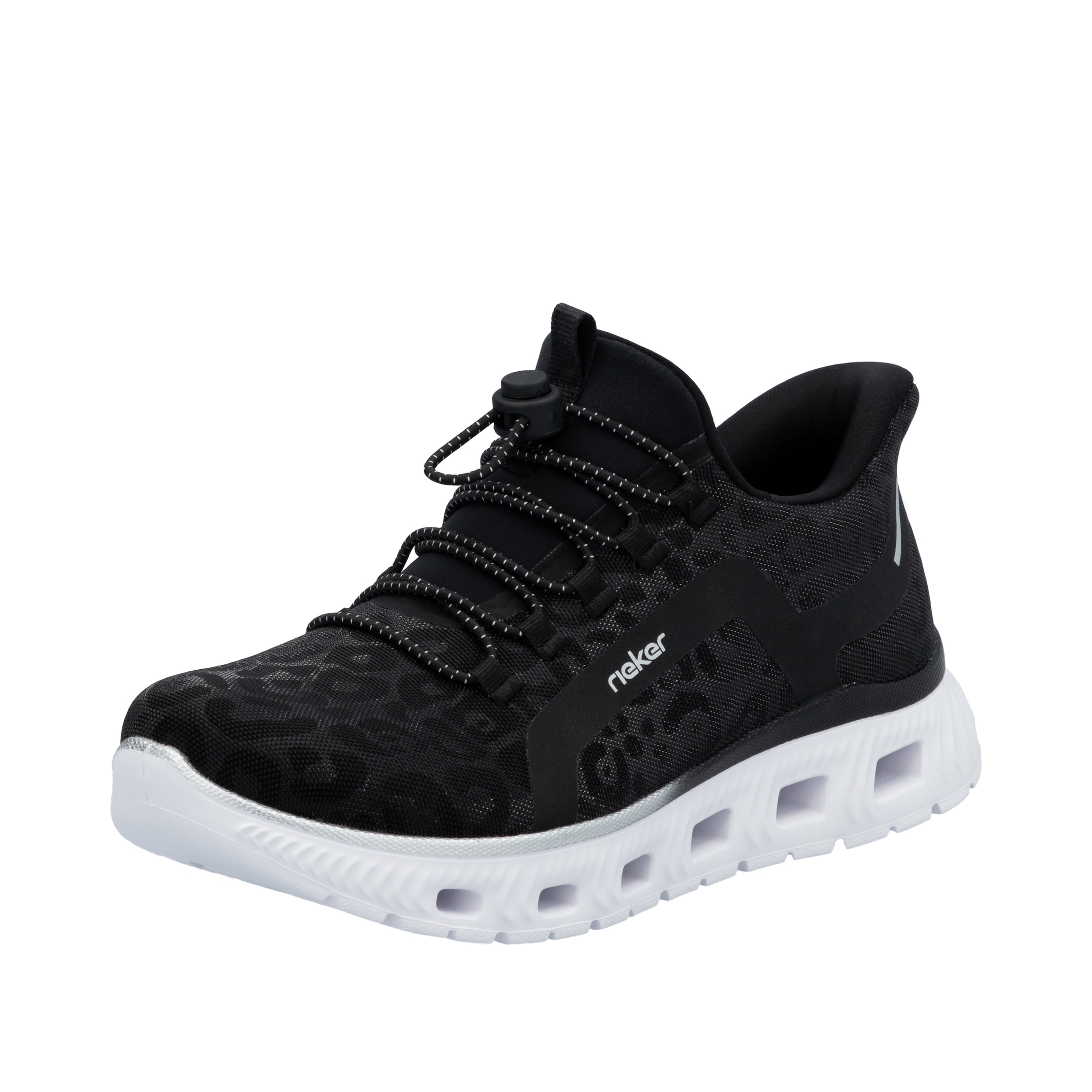 Rieker Sport Platform trainers in Black: front