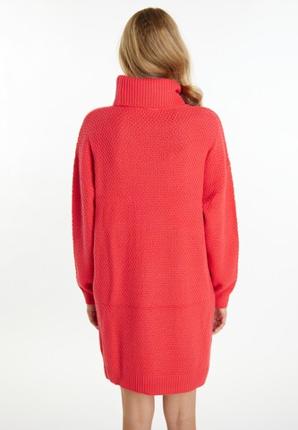 MYMO Pletena obleka 'Biany' | rdeča barva