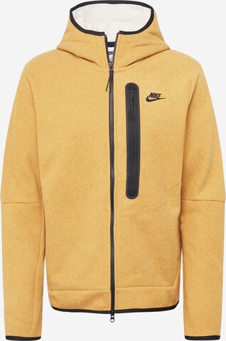 Veste en polaire Nike Sportswear en marron : devant