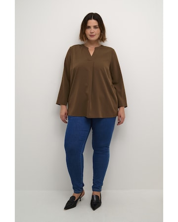 KAFFE CURVE Blouse 'Mie' in Bruin