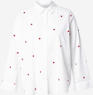 ONLY Carmakoma Blouse 'CARNEW LINA GRACE' in White: front